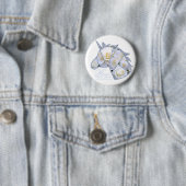 Badge Rond 5 Cm Rosa White Arrow (En situation)