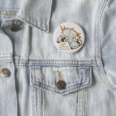 Badge Rond 5 Cm Rosa White Arrow (En situation)