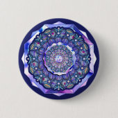 Badge Rond 5 Cm rosace bleue (Devant)