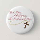 Badge Rond 5 Cm Rosaire (Devant)