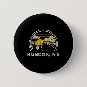 Badge Rond 5 Cm Roscoe New York Ny T Shirt Vintage Randonnée Monta