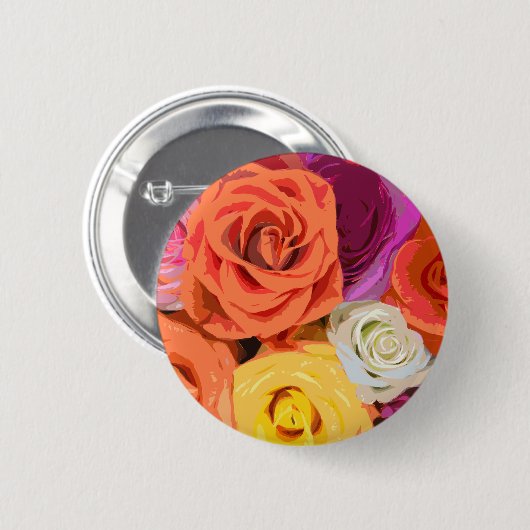 Badge Rond 5 Cm Rose (Devant & derrière)