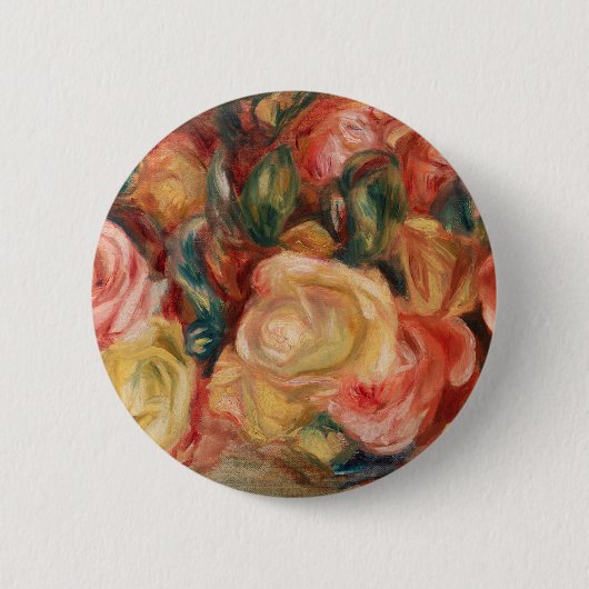 Badge Rond 5 Cm Rose (1912) par Pierre-Auguste Renoir Art nouveau (Devant)