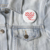 Badge Rond 5 Cm Rose 3 de zigzag (En situation)