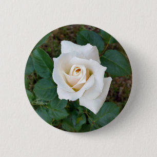 Badge Rond 5 Cm rose blanche