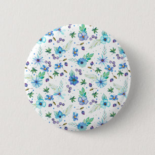 Badge Rond 5 Cm Rose bleu