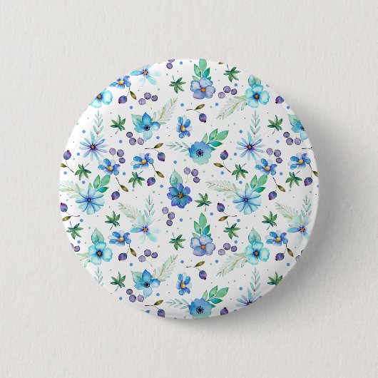 Badge Rond 5 Cm Rose bleu (Devant)