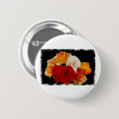 Badge Rond 5 Cm Rose Bouquet (Devant & derrière)