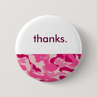 Badge Rond 5 Cm Rose-Camo-atterrisseur, mercis