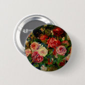 Badge Rond 5 Cm Rose, célèbre peinture Renoir, (Devant & derrière)