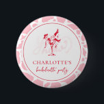 Badge Rond 5 Cm Rose Chaud Enterrement de Vie de Jeune Fille Weste<br><div class="desc">Bouton de fête de bachelor Western Rose Chaud</div>