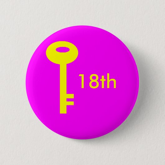 Badge Rond 5 Cm rose-clé, 18e (Devant)