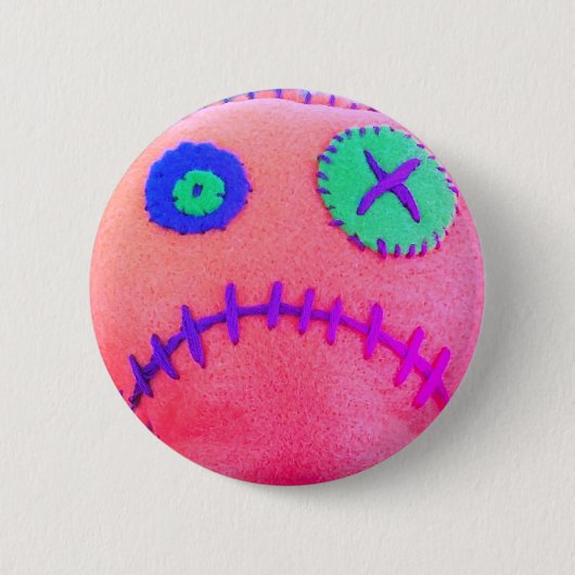 Badge Rond 5 Cm Rose d'acide de vaudou (Devant)