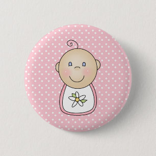 Badge Rond 5 Cm Rose de bébé