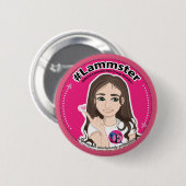 Badge Rond 5 Cm Rose de bouton standard (Devant & derrière)