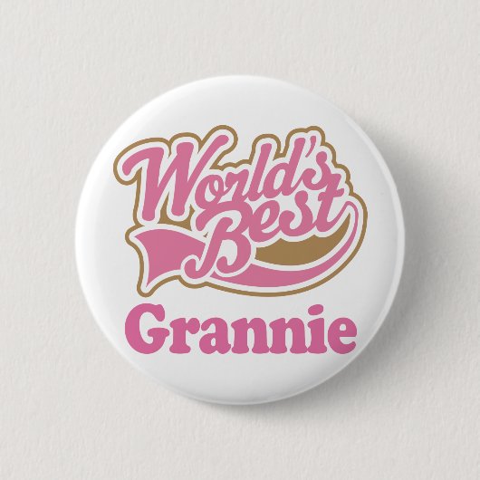Badge Rond 5 Cm Rose de cadeau de mamie (Devant)