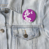 Badge Rond 5 Cm Rose de colibri (En situation)