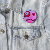Badge Rond 5 Cm Rose de dissolvant de vaudou (En situation)