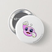 Badge Rond 5 Cm Rose de Kiko (Devant & derrière)