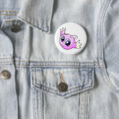 Badge Rond 5 Cm Rose de Kiko (En situation)
