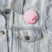 Badge Rond 5 Cm Rose de la Saint Valentin (En situation)