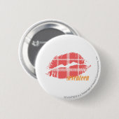 Badge Rond 5 Cm Rose de plaid (Devant & derrière)
