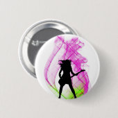 Badge Rond 5 Cm Rose de Smokin (Devant & derrière)