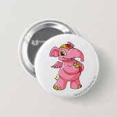 Badge Rond 5 Cm Rose d'Elephante (Devant & derrière)