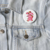 Badge Rond 5 Cm Rose d'Elephante (En situation)