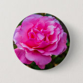 Badge Rond 5 Cm Rose délicate. (Devant)