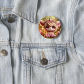 Badge Rond 5 Cm Rose et Cool (En situation)