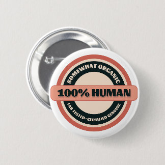 Badge Rond 5 Cm Rose et corail 100% humain | Un peu bio