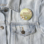 Badge Rond 5 Cm Rose Gold Élégant (En situation)