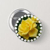 Badge Rond 5 Cm Rose jaune du Texas (Devant & derrière)