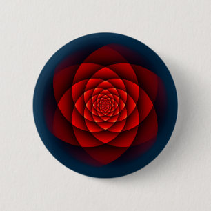 Badge Rond 5 Cm Rose Kaleidoscope rouge + votre idée