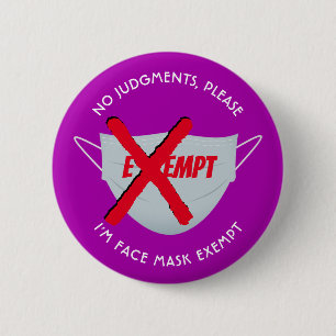 Badge Rond 5 Cm Rose   MASQUE DE VISAGE EXONÉRÉE