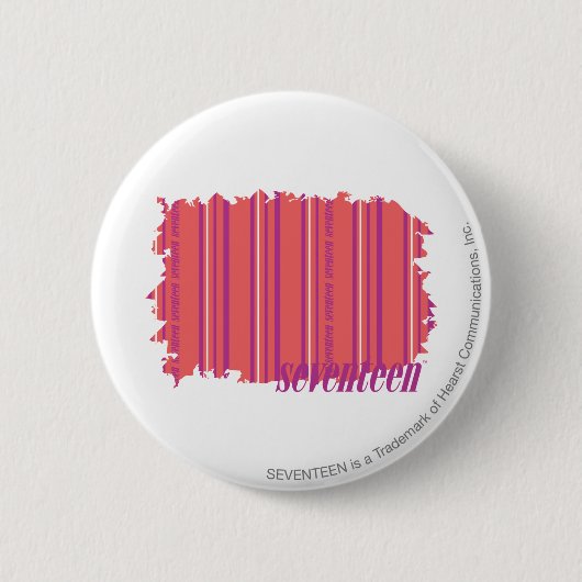 Badge Rond 5 Cm Rose mince 2 de rayures (Devant)