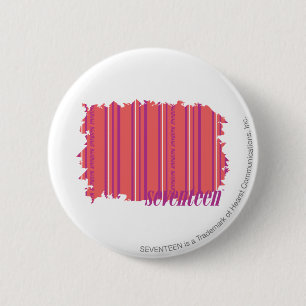 Badge Rond 5 Cm Rose mince 2 de rayures