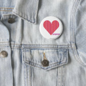 Badge Rond 5 Cm Rose mince 3 de rayures (En situation)