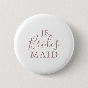 Badge Rond 5 Cm Rose minimaliste Gold Jr. Bridesmaid Fête des mari
