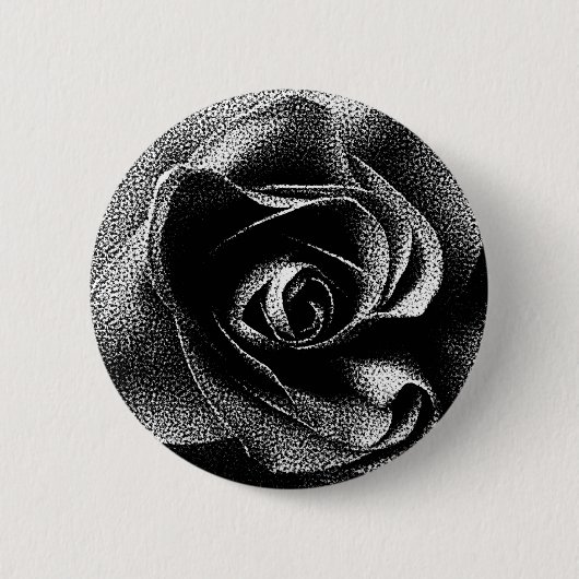 BADGE ROND 5 CM ROSE NOIR (Devant)