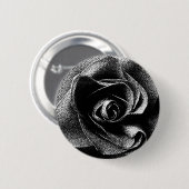 BADGE ROND 5 CM ROSE NOIR (Devant & derrière)
