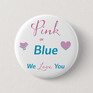 Badge Rond 5 Cm rose ou bleu