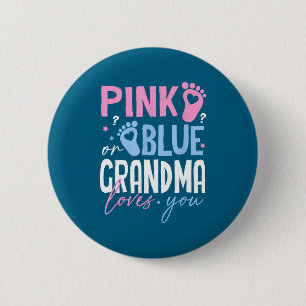 Badge Rond 5 Cm Rose ou bleu grand-mère adore la révélation du sex