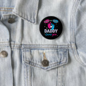 Badge Rond 5 Cm Rose ou Bleu, papa t'aime (En situation)