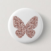Badge Rond 5 Cm Rose Parties scintillant or Monarch Clipart Cute B (Devant)