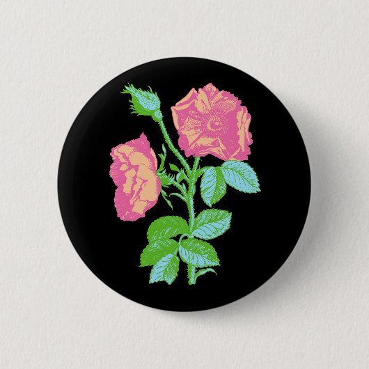Badge Rond 5 Cm Rose Pastel (Devant)