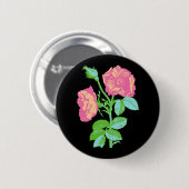 Badge Rond 5 Cm Rose Pastel (Devant & derrière)