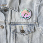 Badge Rond 5 Cm Rose rose  (En situation)