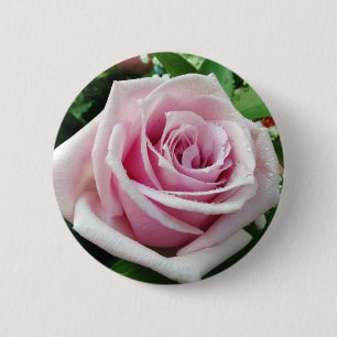 Badge Rond 5 Cm Rose Rose Rose florale Bouton Pin